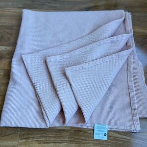 100% cotton dusty Soft Pink Waffle Blanket Queen cottage core farmhouse